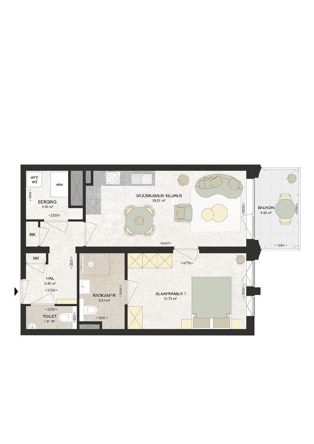 Portiekflat te huur in Haarlem