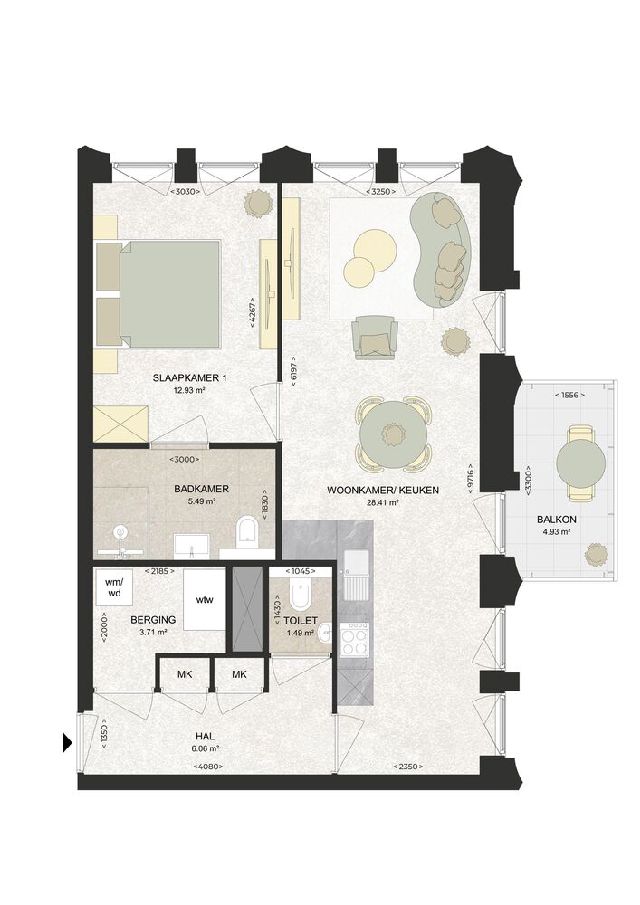 Portiekflat te huur in Haarlem
