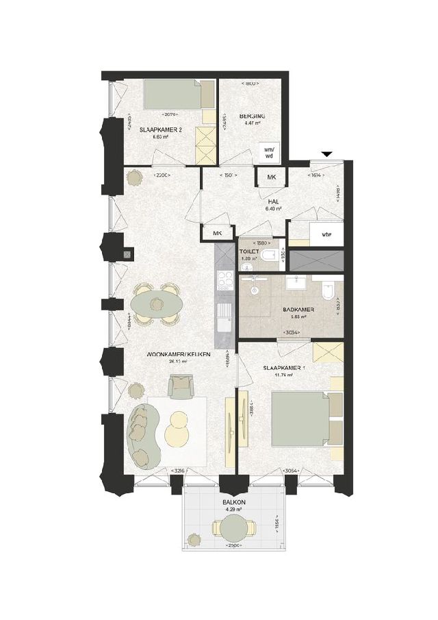 Portiekflat te huur in Haarlem