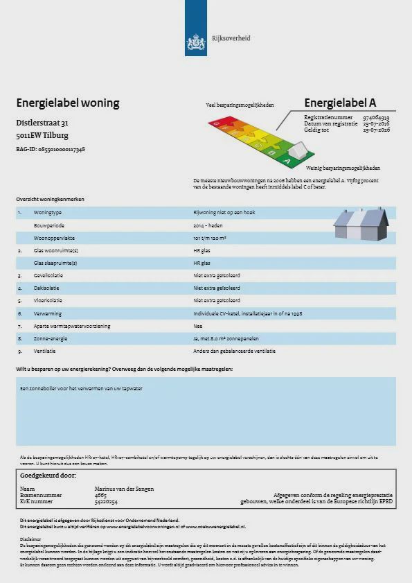 5046 LP Tilburg (Textielbuurt Oost)