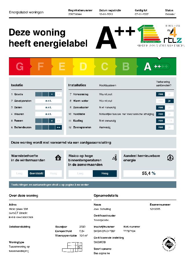 3545 CT Utrecht (Rijnvliet)