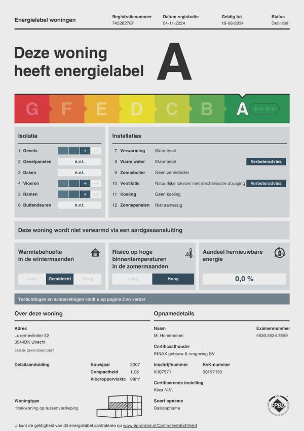 3544 DK Utrecht (Het Zand-Oost)