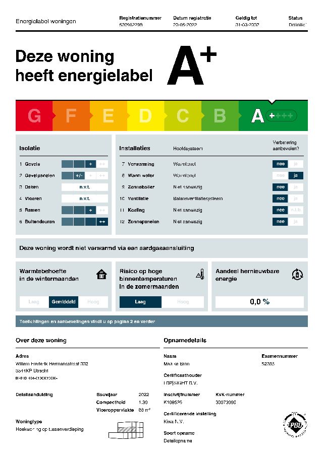 3544 KP Utrecht (Het Zand-Oost)